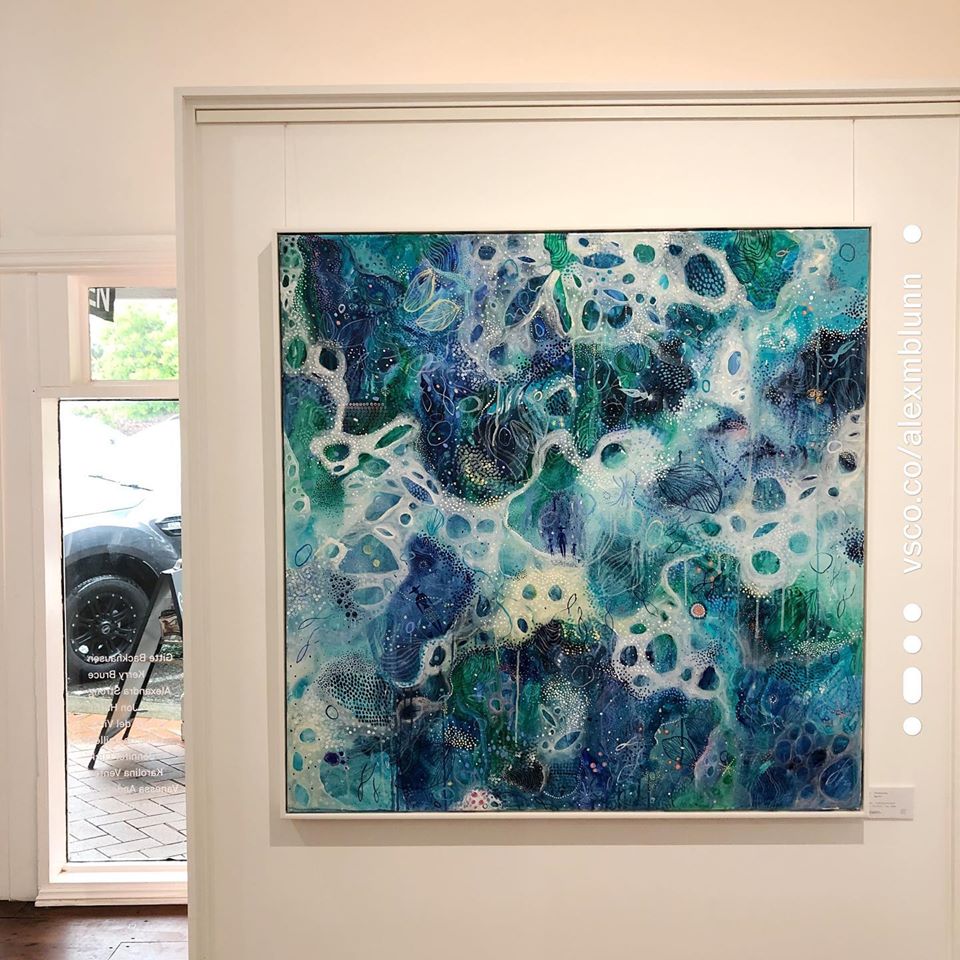 "Rain Dive" original acrylic on canvas 120x120cm