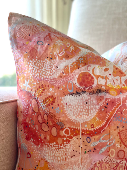 “Clarke’s Beach” 100% Linen Australian made 50x50cm cushion cover